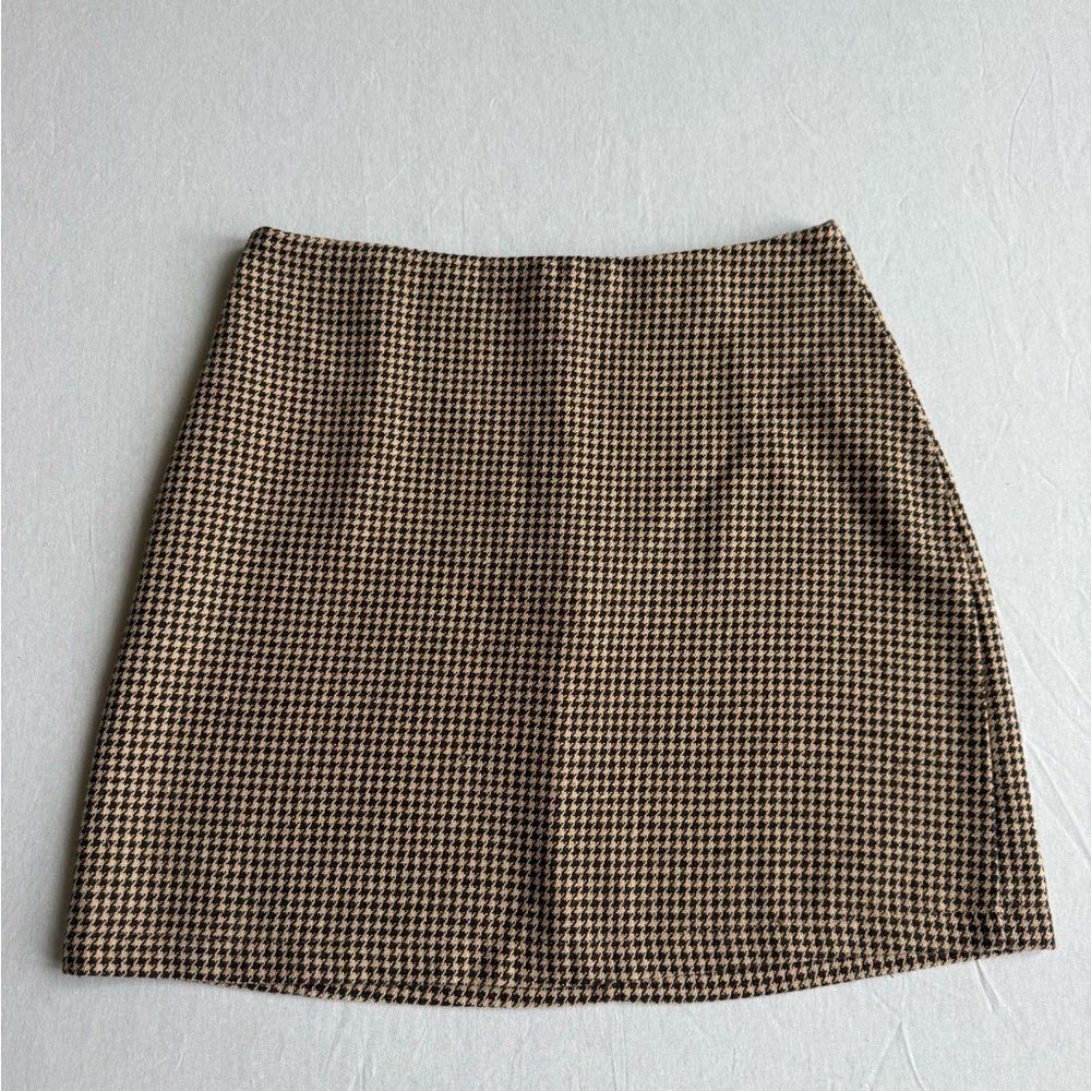SHEIN Brown Checkered Skirt